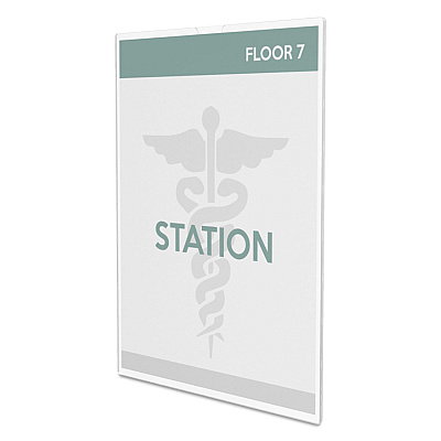 deflecto Superior Image Cubicle Sign Holder, 8.5 x 11 Insert, Clear (DEF588601)