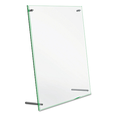 deflecto Superior Image Beveled Edge Sign Holder, Letter Insert, Clear/Green-Tinted Edges (DEF799693)