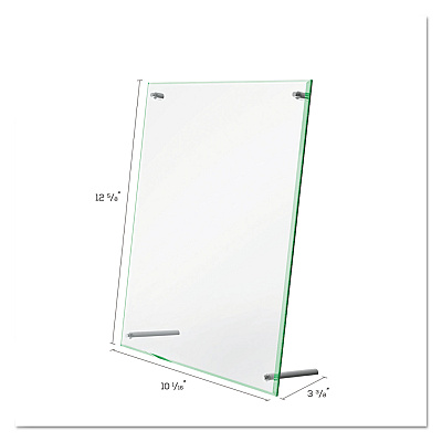 deflecto Superior Image Beveled Edge Sign Holder, Letter Insert, Clear/Green-Tinted Edges (DEF799693)