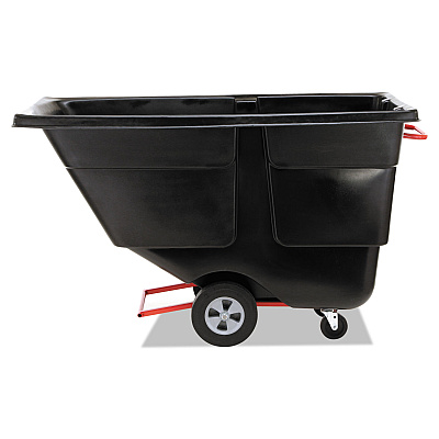 Rubbermaid Commercial Rotomolded Tilt Truck, 202 gal, 850 lb Capacity, Plastic, Black (RCP1314BLA)