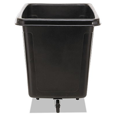 Rubbermaid Commercial Cube Truck, 119.7 gal, 500 lb Capacity, Plastic/Metal, Black (RCPFG461600BLA)