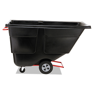 Rubbermaid Commercial Rotomolded Tilt Truck, 202 gal, 850 lb Capacity, Plastic, Black (RCP1314BLA)