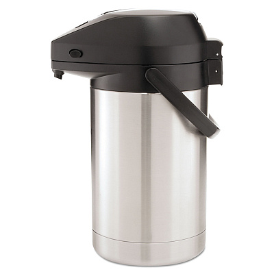 BUNN 2.5 Liter Lever Action Airpot, Stainless Steel/Black (BUNAIRPOT25)