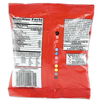 Sunshine Cheez-it Crackers, Original, 1.5 oz Pack, 45 Packs/Carton (KEB827553)