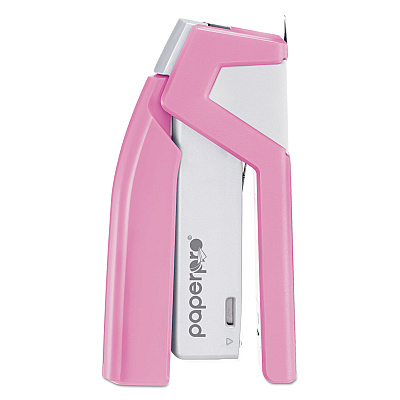 Bostitch InCourage Spring-Powered Compact Stapler with Antimicrobial Protection, 20-Sheet Capacity, Pink/Gray (ACI1588)