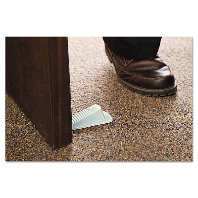 Master Caster Big Foot Doorstop, No Slip Rubber Wedge, 2.25w x 4.75d x 1.25h, Beige, 2/Pack (MAS00975)