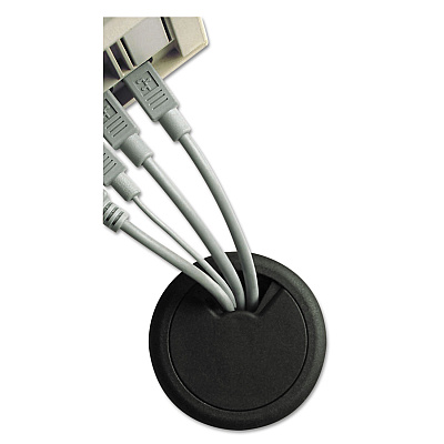 Cord Away Grommet, Adjustable, 2" Diameter, Black (MAS00201)
