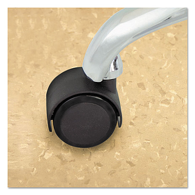 Master Caster Duet Dual Wheels, Grip Ring Type C Stem, 2" Soft Polyurethane Wheel, Matte Black, 5/Set (MAS64526)