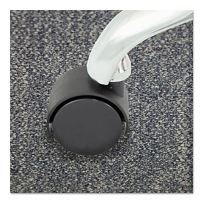 Master Caster Duet Dual Wheels, Grip Ring Type C Stem, 2" Soft Polyurethane Wheel, Matte Black, 5/Set (MAS64526)