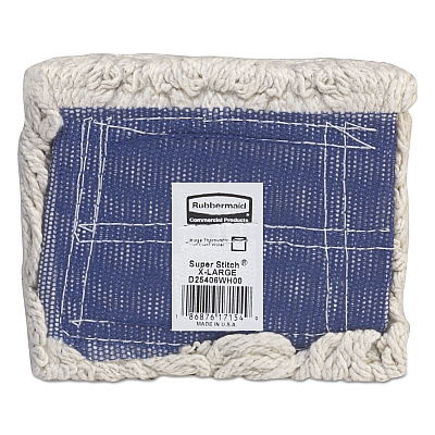 Rubbermaid Commercial Super Stitch Blend Mop, Cotton/Synthetic, X-Large, White, 6/Carton (RCPD25406WHICT)