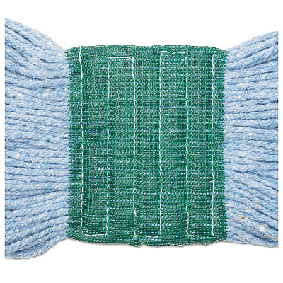 Boardwalk Super Loop Wet Mop Head, Cotton/Synthetic Fiber, 5" Headband, Medium Size, Blue, 12/Carton (BWK502BLCT)