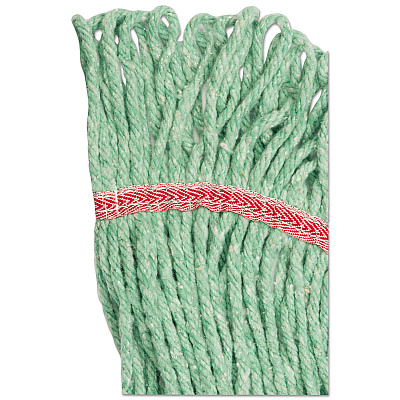 Boardwalk Super Loop Wet Mop Head, Cotton/Synthetic Fiber, 5" Headband, Large Size, Green (BWK503GNEA)
