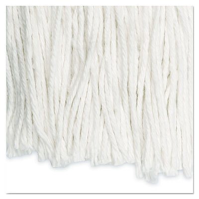 Boardwalk Cut-End Wet Mop Head, Rayon, No. 24, White, 12/Carton (BWK2024RCT)