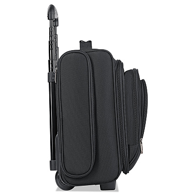 Solo Classic Rolling Overnighter Case, Fits Devices Up to 15.6", Ballistic Polyester, 16.14 x 6.69 x 13.78, Black (USLB644)