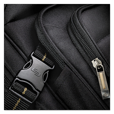 Solo Pro Backpack, Fits Devices Up to 17.3", Polyester, 12.25 x 6.75 x 17.5, Black (USLPRO7424)