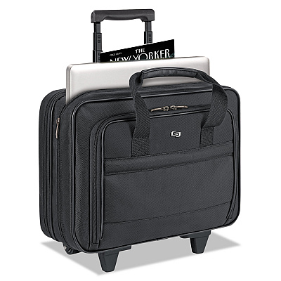 Solo Classic Rolling Case, Fits Devices Up to 15.6", Ballistic Polyester, 15.94 x 5.9 x 12, Black (USLB1004)