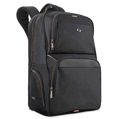 Solo Urban Backpack, Fits Devices Up to 17.3", Polyester, 12.5 x 8.5 x 18.5, Black (USLUBN7014)