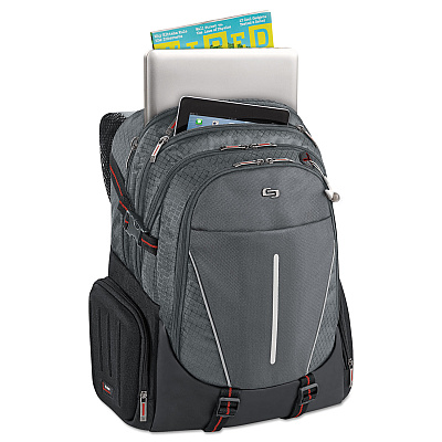 Solo Active Laptop Backpack, Fits Devices Up to 17.3", Polyester, 12.5 x 6.5 x 19, Black (USLACV7004)