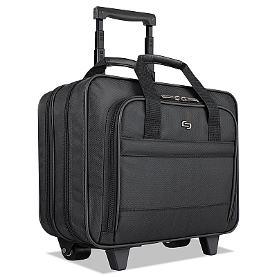 Solo Classic Rolling Case, Fits Devices Up to 15.6", Ballistic Polyester, 15.94 x 5.9 x 12, Black (USLB1004)