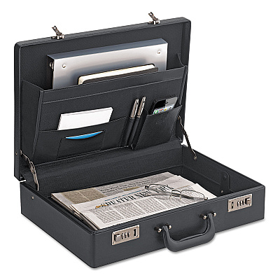 Solo Classic Attache, Vinyl, 12.5 x 4 x 17.5, Black (USLK854)