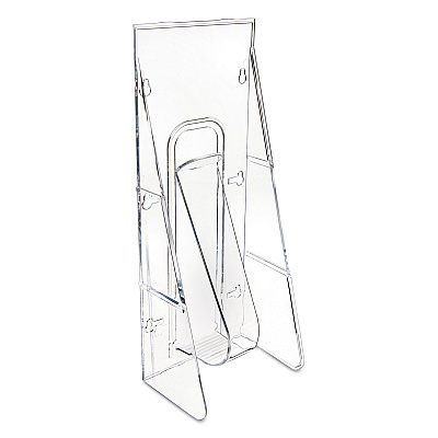 deflecto Stand-Tall Wall-Mount Literature Rack, Leaflet, 4.56w x 3.25d x 11.88h, Clear (DEF55601)