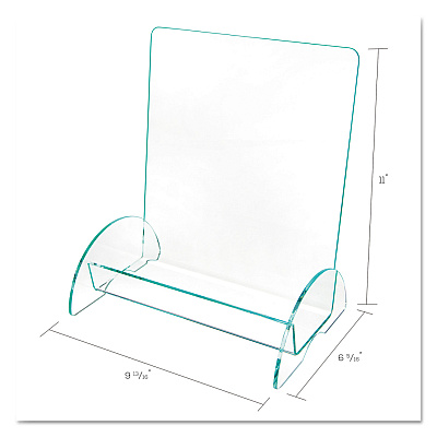 deflecto Euro-Style DocuHolder, Magazine Size, 9.81w x 6.31d x11h, Green Tinted (DEF775390)