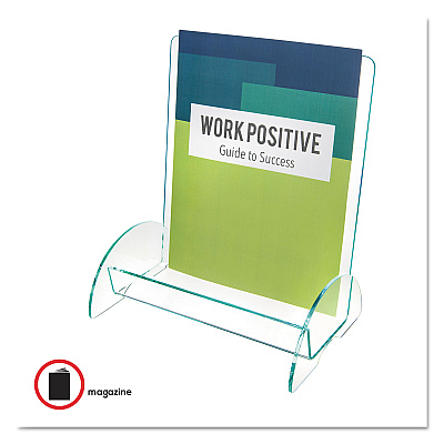 deflecto Euro-Style DocuHolder, Magazine Size, 9.81w x 6.31d x11h, Green Tinted (DEF775390)