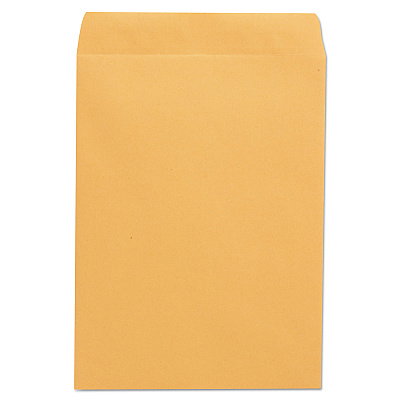 Universal Catalog Envelope, 24 lb Bond Weight Paper, #10 1/2, Square Flap, Gummed Closure, 9 x 12, Brown Kraft, 250/Box (UNV41105)