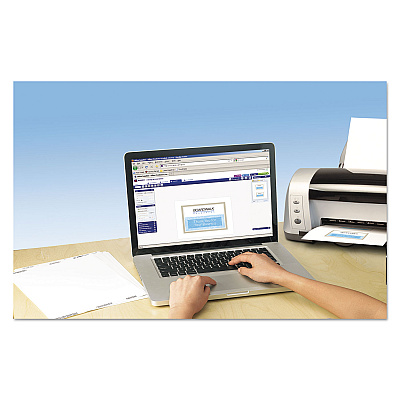 Avery Note Cards with Matching Envelopes, Inkjet, 80 lb, 4.25 x 5.5, Embossed Matte Ivory, 60 Cards, 2 Cards/Sheet, 30 Sheets/Pack (AVE8317)