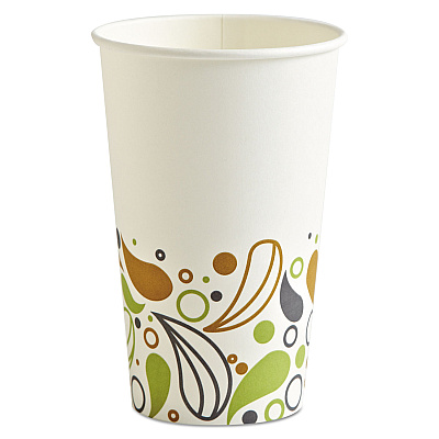 Boardwalk Deerfield Printed Paper Hot Cups, 16 oz, 50 Cups/Sleeve, 20 Sleeves/Carton (BWKDEER16HCUP)