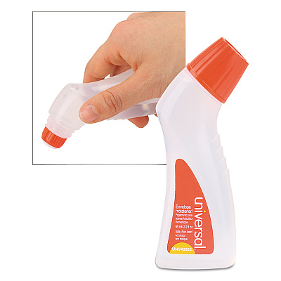 Universal Envelope Moistener with Adhesive, 2.2 oz Bottle, Clear (UNV46065)