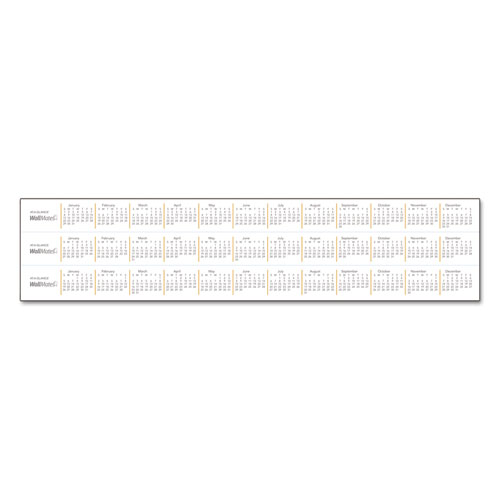 AT-A-GLANCE WallMates Self-Adhesive Dry Erase Monthly Planning Surfaces, 24 x 18, White/Gray/Orange Sheets, Undated (AW502028)