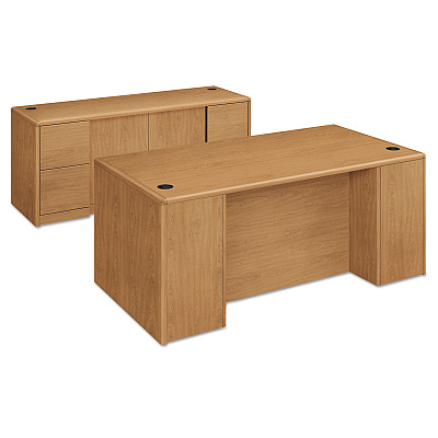 HON 10700 Series Double Pedestal Desk with Full-Height Pedestals, 72" x 36" x 29.5", Harvest (HON10799CC)