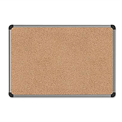Universal Cork Board with Aluminum Frame, 36 x 24, Tan Surface (UNV43713)