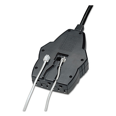 Fellowes Mighty 8 Surge Protector, 8 AC Outlets, 6 ft Cord, 1,460 J, Black (FEL99091)