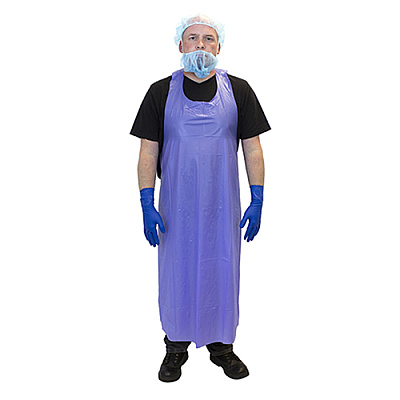 Die Cut Vinyl Apron 6 Mil 35x45 Blue Sz, Pack Of 12 (ME6B-45SZ)