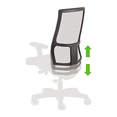 HON Ignition Series Mesh Mid-Back Work Chair, Supports Up to 300 lb, 17.5" to 22" Seat Height, Iron Ore Seat, Black Back/Base (HONIW103CU19)