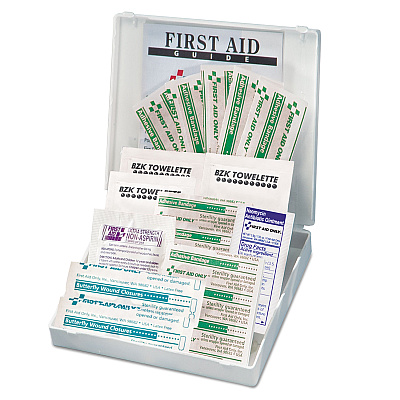 First Aid Only All-Purpose First Aid Kit, 21 Pieces, 4.75 x 3, Plastic Case (FAO110)