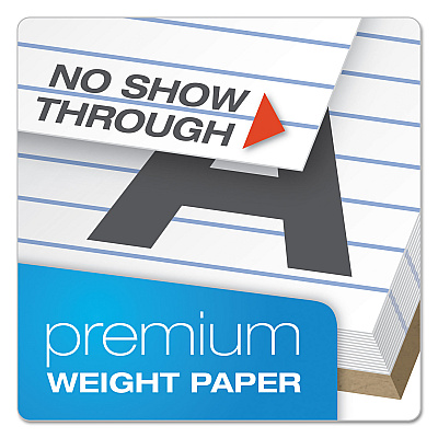 Ampad Gold Fibre Writing Pads, Wide/Legal Rule, 50 White 8.5 x 11.75 Sheets, 4/Pack (TOP20031)