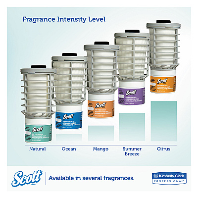 Scott Essential Continuous Air Freshener Refill, Summer Fresh, 48 mL Cartridge, 6/Carton (KCC12370)