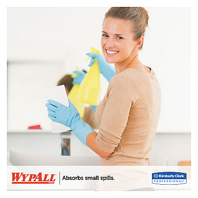 WypAll L10 Towels POP-UP Box, 1-Ply, 12 x 10.25, White, 125/Box, 18 Boxes/Carton (KCC05322)