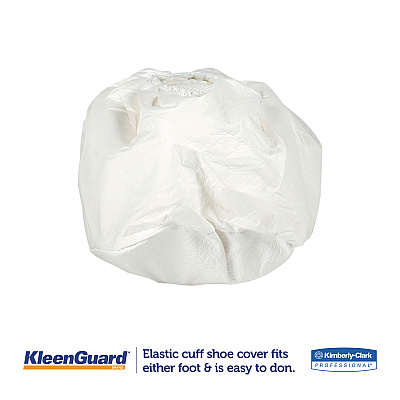 KleenGuard A40 Liquid and Particle Protection Shoe Covers, Medium, White, 400/Carton (KCC44492)