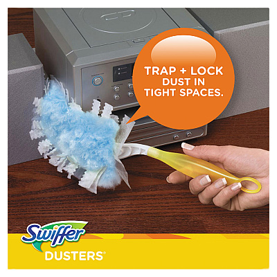Swiffer Refill Dusters, DustLock Fiber, Light Blue, Lavender Vanilla Scent,10/Box,4 Boxes/Carton (PGC21461CT)