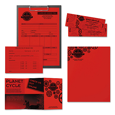 Astrobrights Color Paper, 24 lb Bond Weight, 11 x 17, Re-Entry Red, 500/Ream (WAU22553)