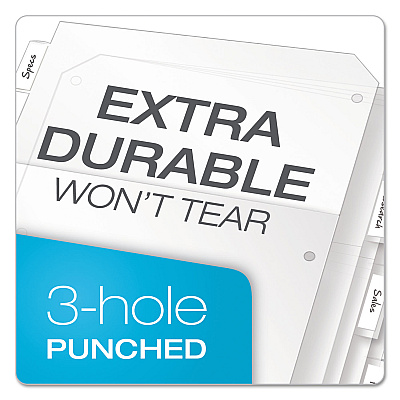 Cardinal Poly Ring Binder Pockets, 8.5 x 11, Clear, 5/Pack (CRD84010)