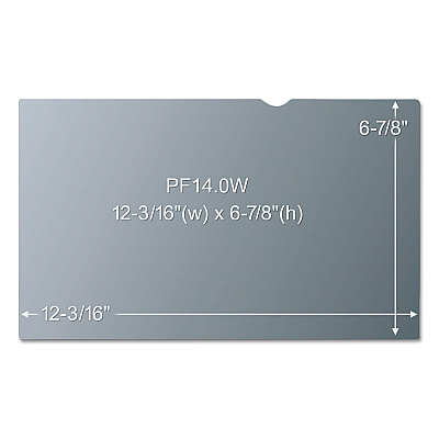 3M Antiglare Frameless Filter for 14" Widescreen Laptop, 16:9 Aspect Ratio (MMMAG140W9)