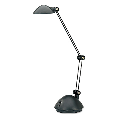 Alera Twin-Arm Task LED Lamp with USB Port, 11.88w x 5.13d x 18.5h, Black (ALELED912B)