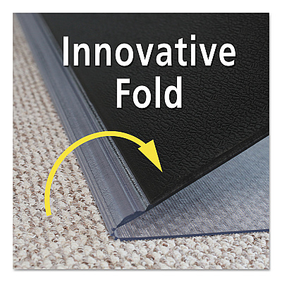 ES Robbins Sit or Stand Mat for Carpet or Hard Floors, 45 x 53, Clear/Black (ESR184603)