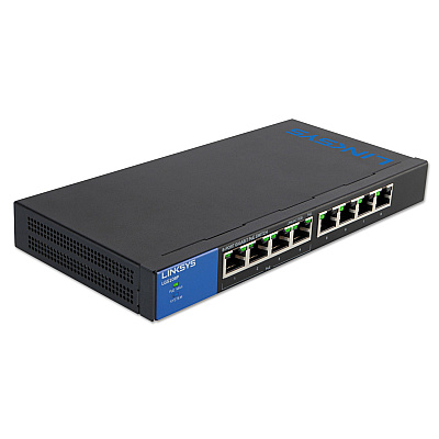Linksys Business Desktop Gigabit PoE+ Switch, 8 Ports (LNKLGS108P)
