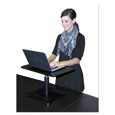 Victor DC230 Adjustable Laptop Stand, 21" x 13" x 12" to 15.75", Black, Supports 20 lbs (VCTDC230B)